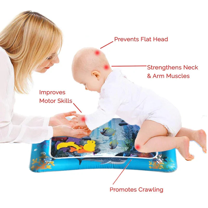 Tummy Time Inflatable Water Mat for Babies – Fun, Sensory Play & Developmental Growth!