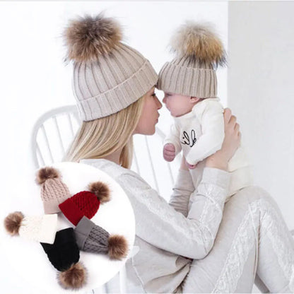 Mother & Baby Knit Hat – Cozy Matching Set for You & Your Little One!