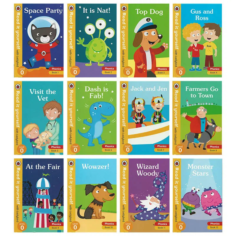 Ladybird Read It Yourself Level 0 – 12-Book Set for Early Readers!