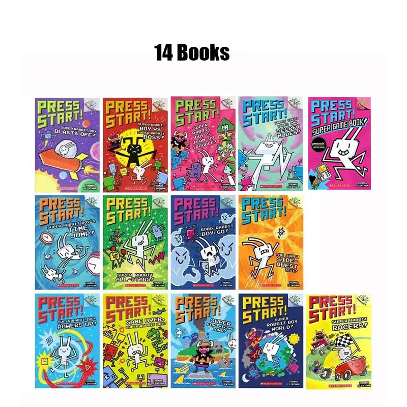 Press Start! Super Rabbit Boy 14-Book Set – Fun, Action-Packed Reading for Kids!