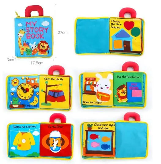 Beiens 3D Soft Cloth Baby Books – Montessori Educational Toys for Early Development!