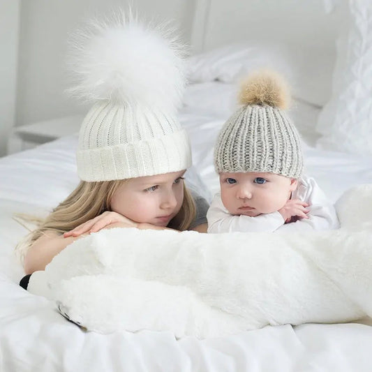 Mother & Baby Knit Hat – Cozy Matching Set for You & Your Little One!